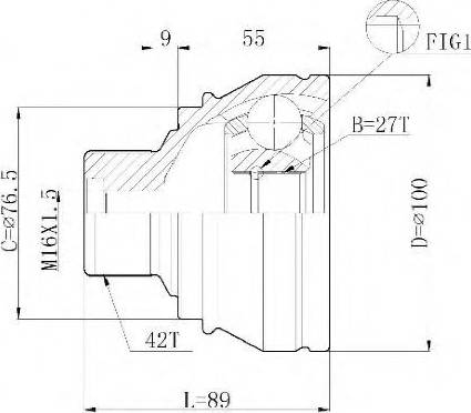 Statim C.284 - Jeu de joints, arbre de transmission cwaw.fr