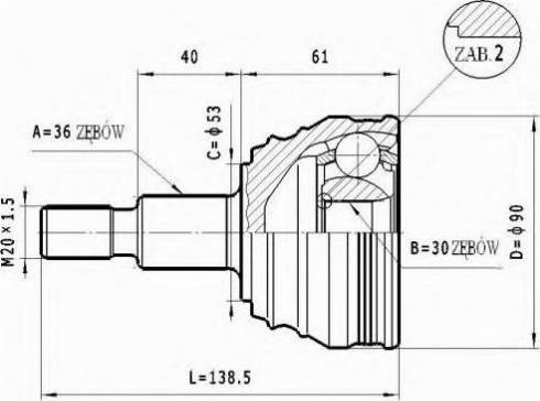 Statim C.281 - Jeu de joints, arbre de transmission cwaw.fr