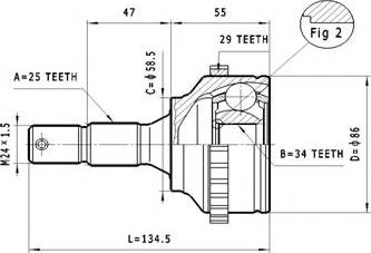 Statim C.279 - Jeu de joints, arbre de transmission cwaw.fr