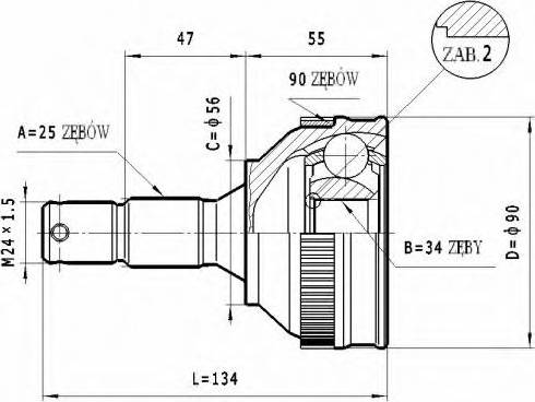 Statim C.276 - Jeu de joints, arbre de transmission cwaw.fr