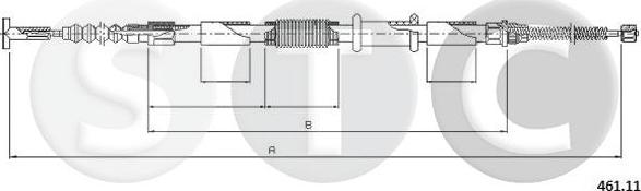 STC T481314 - Tirette à câble, frein de stationnement cwaw.fr