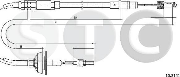 STC T483633 - Tirette à câble, commande d'embrayage cwaw.fr