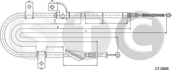 STC T483304 - Tirette à câble, frein de stationnement cwaw.fr