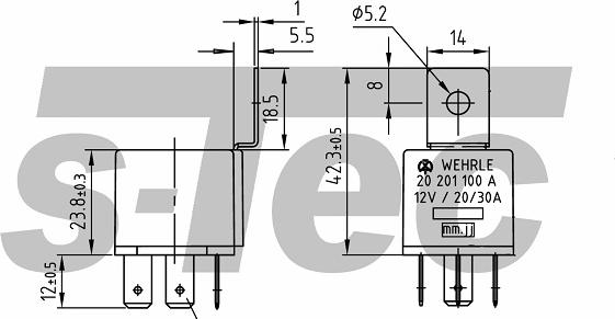 S-TEC WES20201100A - Relais, courant de travail cwaw.fr