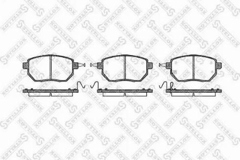 Stellox 996 002B-SX - Kit de plaquettes de frein, frein à disque cwaw.fr