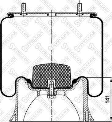 Stellox 90-40222-SX - Ressort pneumatique, suspension pneumatique cwaw.fr