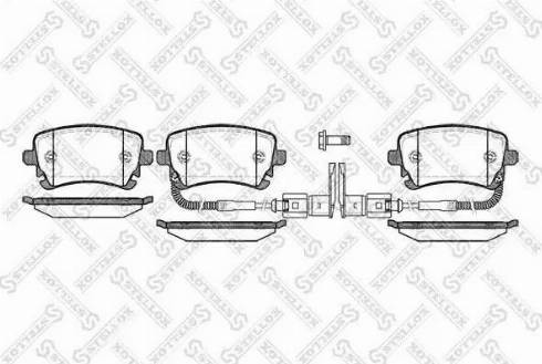 Stellox 908 002L-SX - Kit de plaquettes de frein, frein à disque cwaw.fr