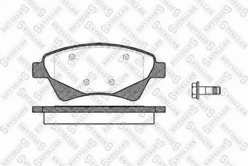 Stellox 987 020L-SX - Kit de plaquettes de frein, frein à disque cwaw.fr