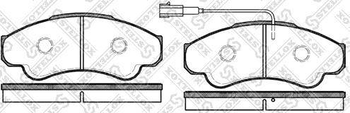 Stellox 970 001BL-SX - Kit de plaquettes de frein, frein à disque cwaw.fr