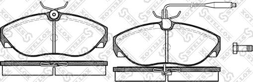 Stellox 497 002B-SX - Kit de plaquettes de frein, frein à disque cwaw.fr