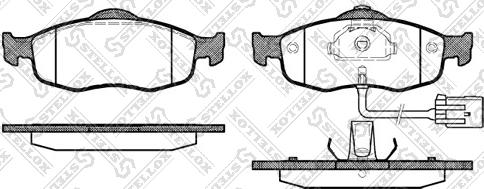 Stellox 443 002B-SX - Kit de plaquettes de frein, frein à disque cwaw.fr