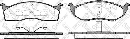 Stellox 458 020B-SX - Kit de plaquettes de frein, frein à disque cwaw.fr