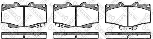 Stellox 437 001B-SX - Kit de plaquettes de frein, frein à disque cwaw.fr