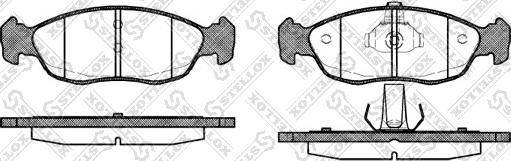 Stellox 472 010B-SX - Kit de plaquettes de frein, frein à disque cwaw.fr