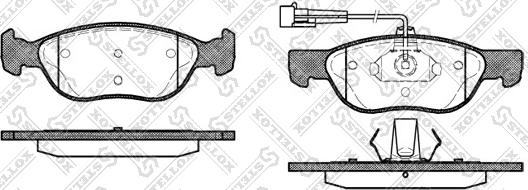 Stellox 598 012B-SX - Kit de plaquettes de frein, frein à disque cwaw.fr