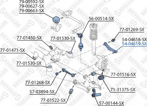 Stellox 54-04619-SX - Bras de liaison, suspension de roue cwaw.fr