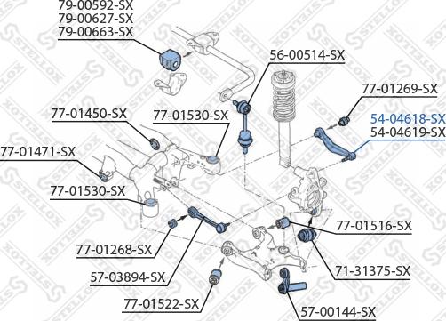 Stellox 54-04618-SX - Bras de liaison, suspension de roue cwaw.fr