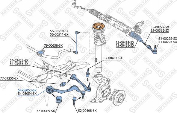 Stellox 54-05053-SX - Bras de liaison, suspension de roue cwaw.fr