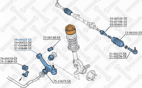 Stellox 54-00423A-SX - Bras de liaison, suspension de roue cwaw.fr