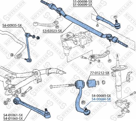 Stellox 54-00684-SX - Bras de liaison, suspension de roue cwaw.fr