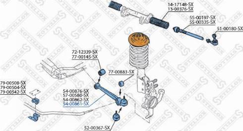 Stellox 54-00861A-SX - Bras de liaison, suspension de roue cwaw.fr