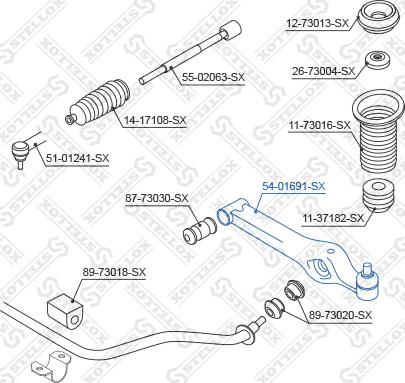 Stellox 54-01691-SX - Bras de liaison, suspension de roue cwaw.fr