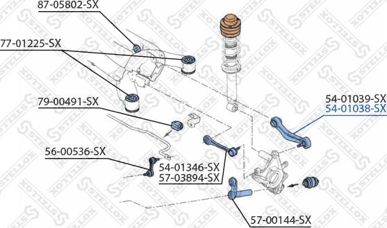 Stellox 54-01038-SX - Bras de liaison, suspension de roue cwaw.fr