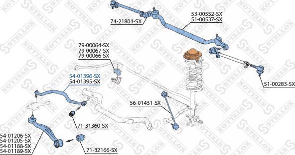 Stellox 54-01396-SX - Bras de liaison, suspension de roue cwaw.fr