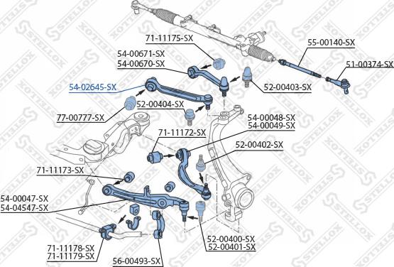 Stellox 54-02645-SX - Bras de liaison, suspension de roue cwaw.fr