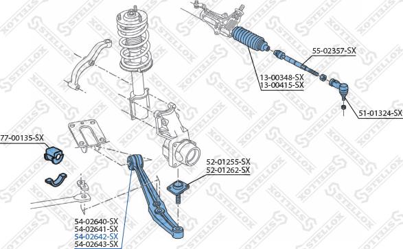 Stellox 54-02642-SX - Bras de liaison, suspension de roue cwaw.fr