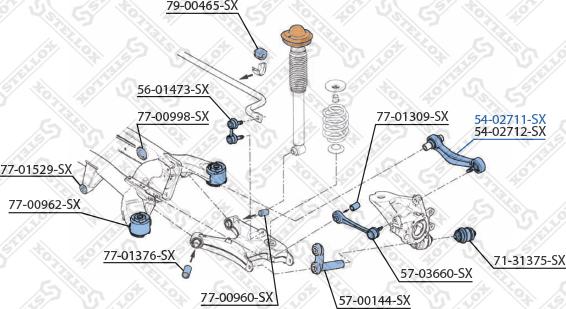 Stellox 54-02711-SX - Bras de liaison, suspension de roue cwaw.fr