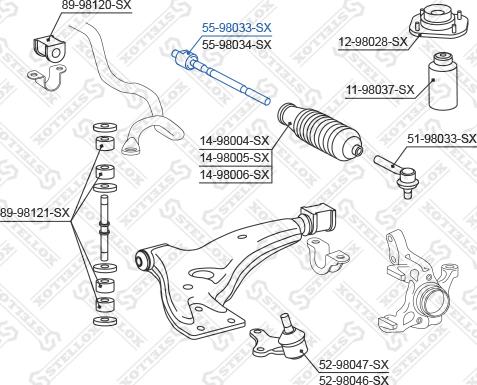 Stellox 55-98033-SX - Rotule de direction intérieure, barre de connexion cwaw.fr