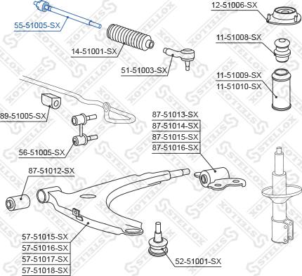 Stellox 55-51005-SX - Rotule de direction intérieure, barre de connexion cwaw.fr