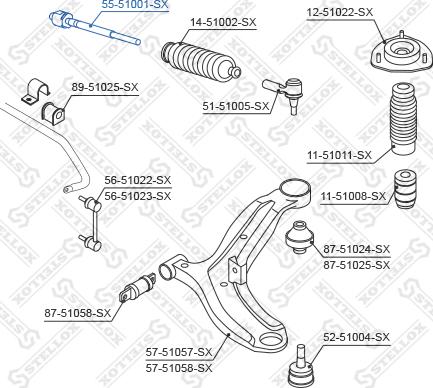 Stellox 55-51001-SX - Rotule de direction intérieure, barre de connexion cwaw.fr