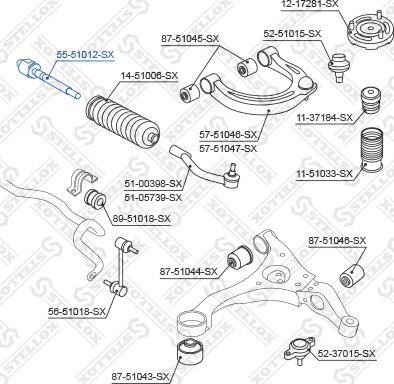 Stellox 55-51012-SX - Rotule de direction intérieure, barre de connexion cwaw.fr