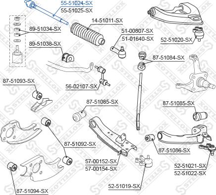 Stellox 55-51024-SX - Rotule de direction intérieure, barre de connexion cwaw.fr