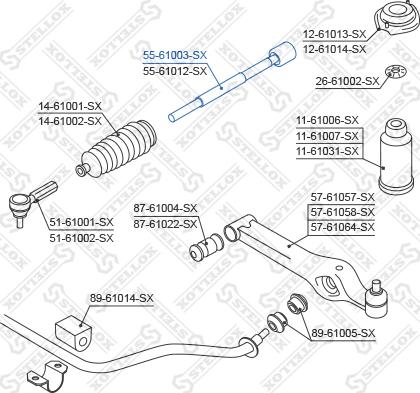 Stellox 55-61003-SX - Rotule de direction intérieure, barre de connexion cwaw.fr