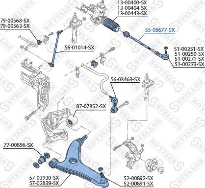 Stellox 55-05677-SX - Rotule de direction intérieure, barre de connexion cwaw.fr