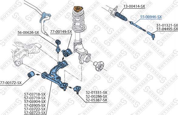 Stellox 55-00946-SX - Rotule de direction intérieure, barre de connexion cwaw.fr