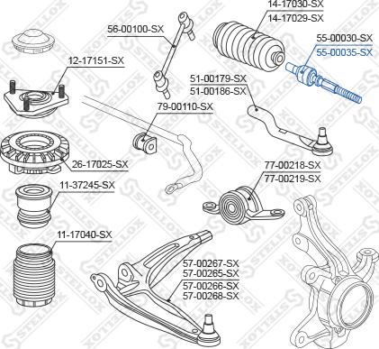 Stellox 55-00035-SX - Rotule de direction intérieure, barre de connexion cwaw.fr