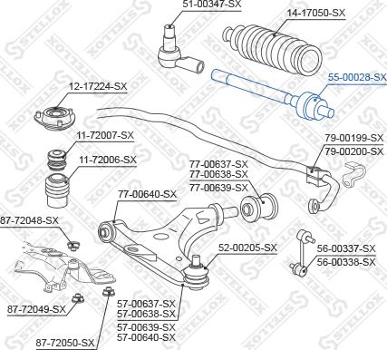 Stellox 55-00028-SX - Rotule de direction intérieure, barre de connexion cwaw.fr