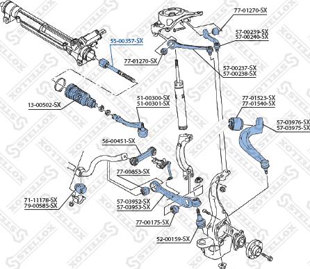 Stellox 55-00357-SX - Rotule de direction intérieure, barre de connexion cwaw.fr