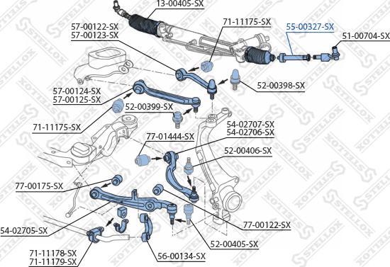 Stellox 55-00327-SX - Rotule de direction intérieure, barre de connexion cwaw.fr