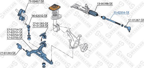 Stellox 55-02356-SX - Rotule de direction intérieure, barre de connexion cwaw.fr