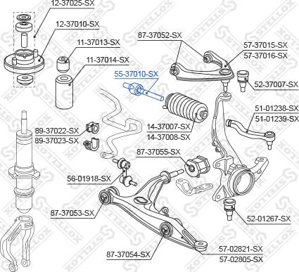 Stellox 55-37010-SX - Rotule de direction intérieure, barre de connexion cwaw.fr