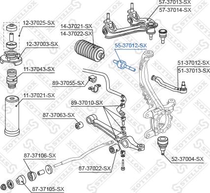 Stellox 55-37012-SX - Rotule de direction intérieure, barre de connexion cwaw.fr