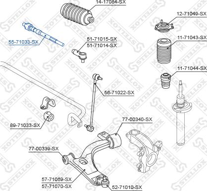 Stellox 55-71033-SX - Rotule de direction intérieure, barre de connexion cwaw.fr