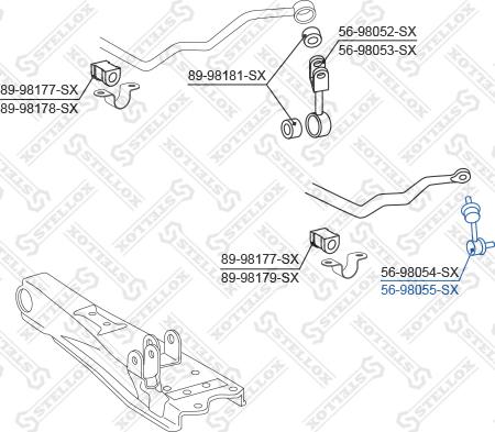 Stellox 56-98055-SX - Entretoise / tige, stabilisateur cwaw.fr