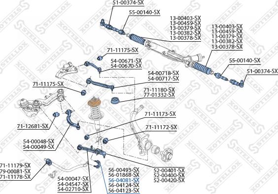 Stellox 56-04081-SX - Coussinet de palier, stabilisateur cwaw.fr