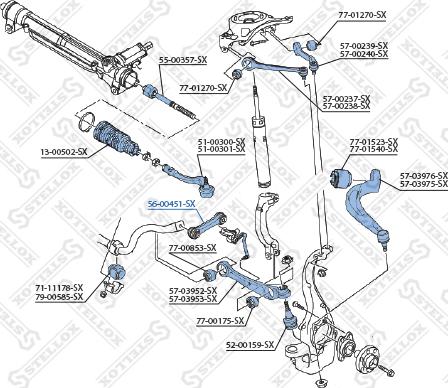 Stellox 56-00451-SX - Entretoise / tige, stabilisateur cwaw.fr